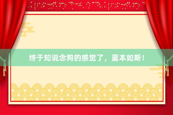 终于知说念狗的感觉了，蓝本如斯！